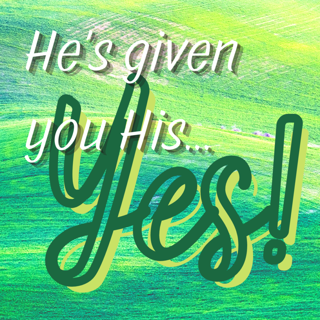 He's Given You His Yes